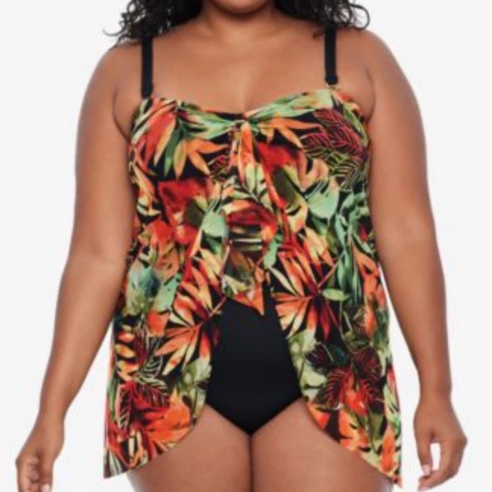 Lauren Ralph Lauren Multicolor Tropical Flyaway Swimsuit Size 22W